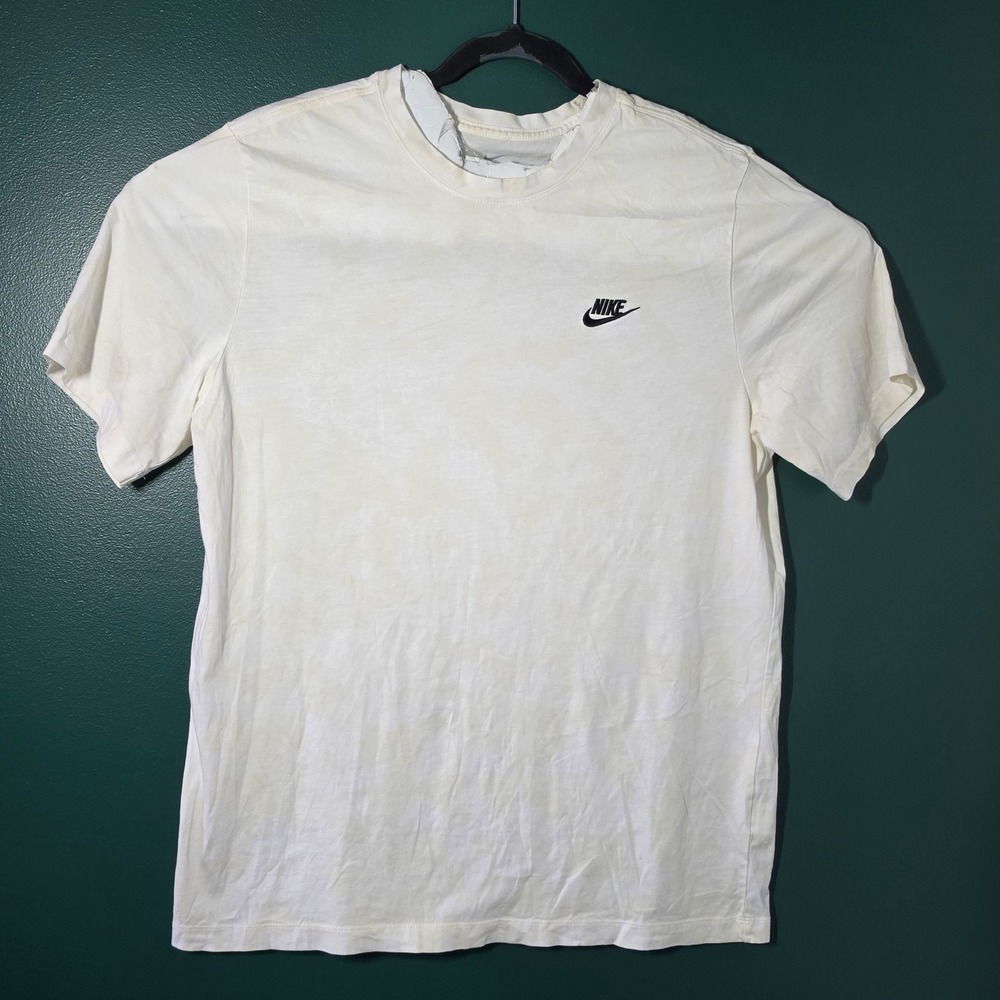 Nike Sportswear Mens XL Tall Off White Short Sleeve Futura Logo Crew T-Shirt